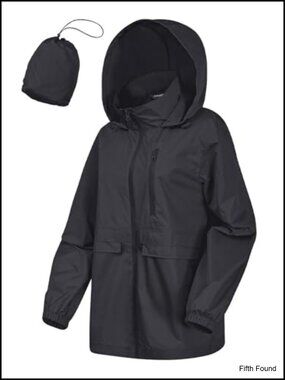 Women's Packable Waterproof Rain Jacket with Hood Lightweight Windbreaker